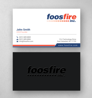 Visitenkarten-Design von chandrayaan.creative für Foos Fire, Inc. | Design: #20939506