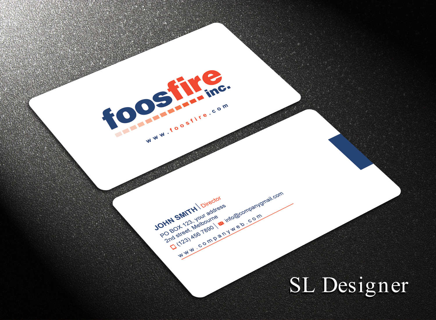 Diseño de Tarjeta de Presentación por SL Designer para Foos Fire, Inc. | Diseño #20927350