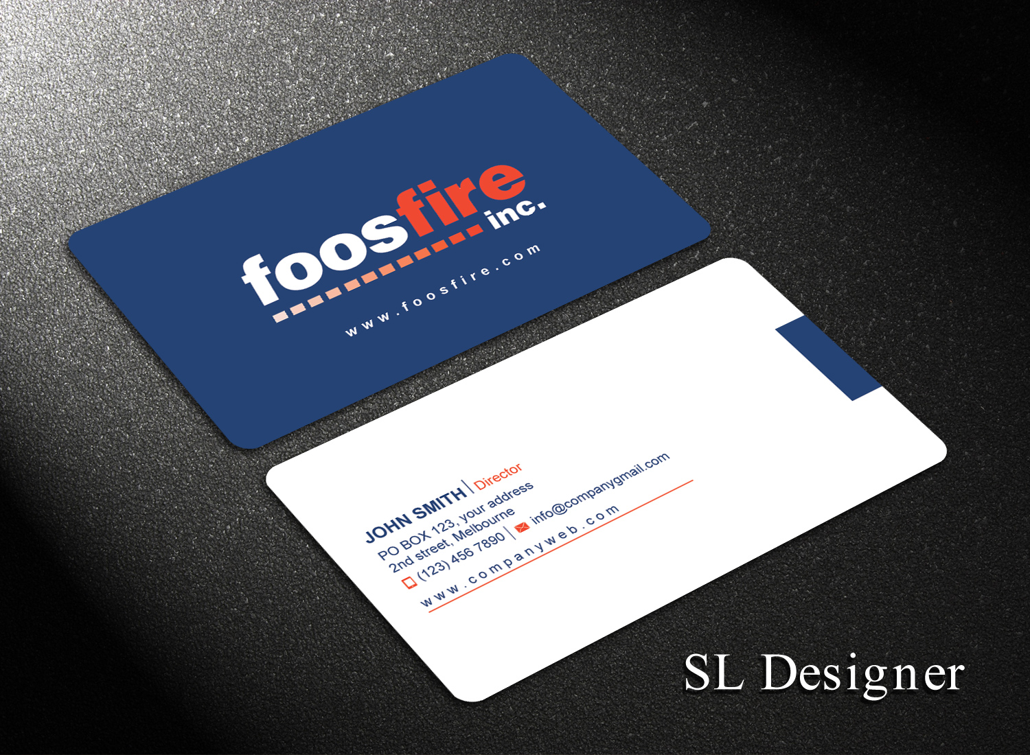 Diseño de Tarjeta de Presentación por SL Designer para Foos Fire, Inc. | Diseño #20927351