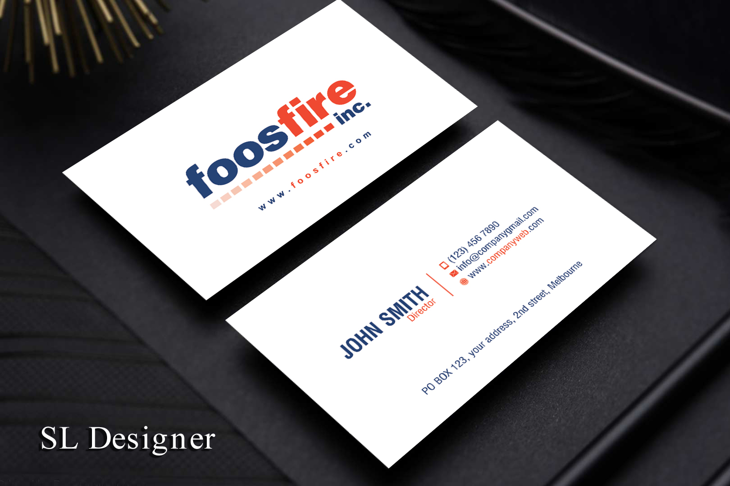 Diseño de Tarjeta de Presentación por SL Designer para Foos Fire, Inc. | Diseño #20927352
