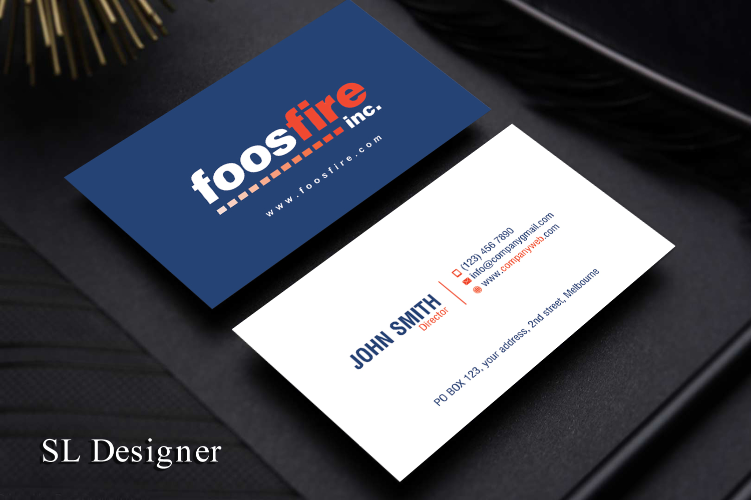 Diseño de Tarjeta de Presentación por SL Designer para Foos Fire, Inc. | Diseño #20927355