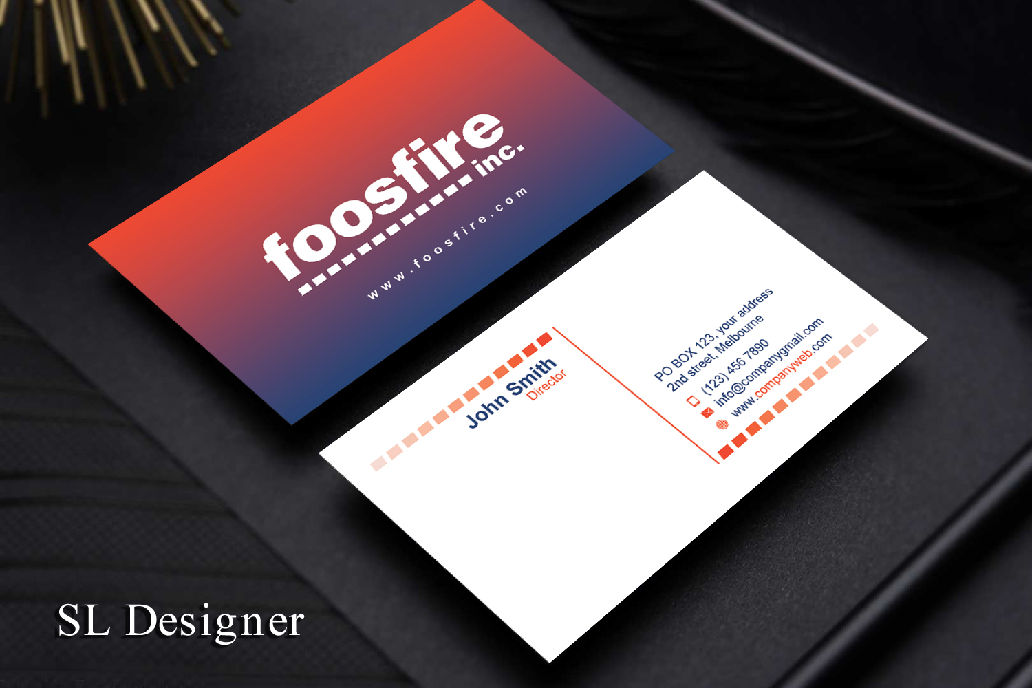 Diseño de Tarjeta de Presentación por SL Designer para Foos Fire, Inc. | Diseño #20927359