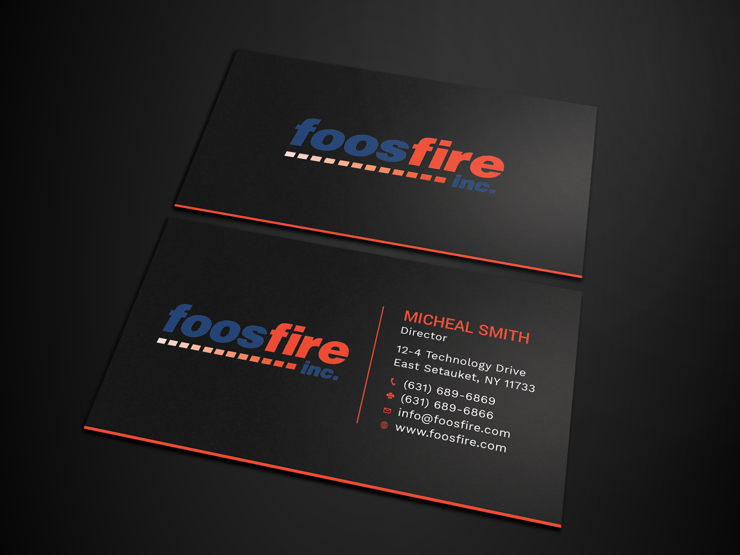 Design de Carte de Visite par Tripti Ranjan Gain pour Foos Fire, Inc. | Design #20924435