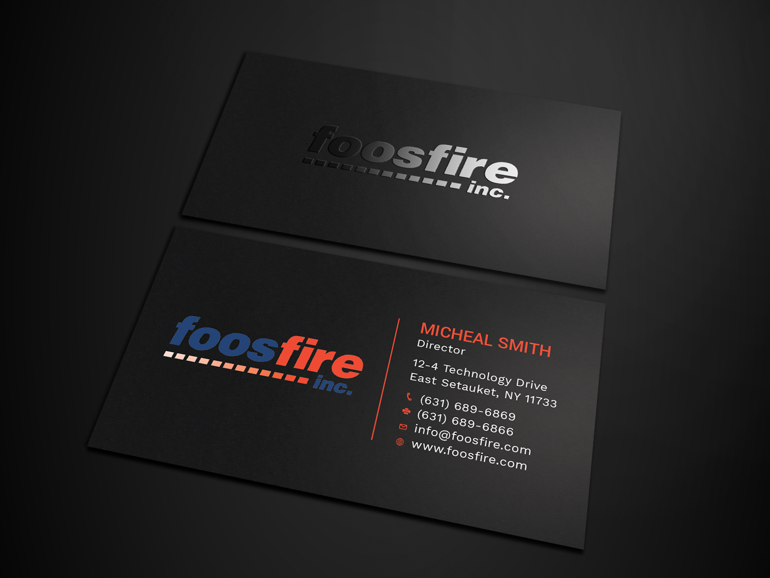 Design de Carte de Visite par Tripti Ranjan Gain pour Foos Fire, Inc. | Design #20924437