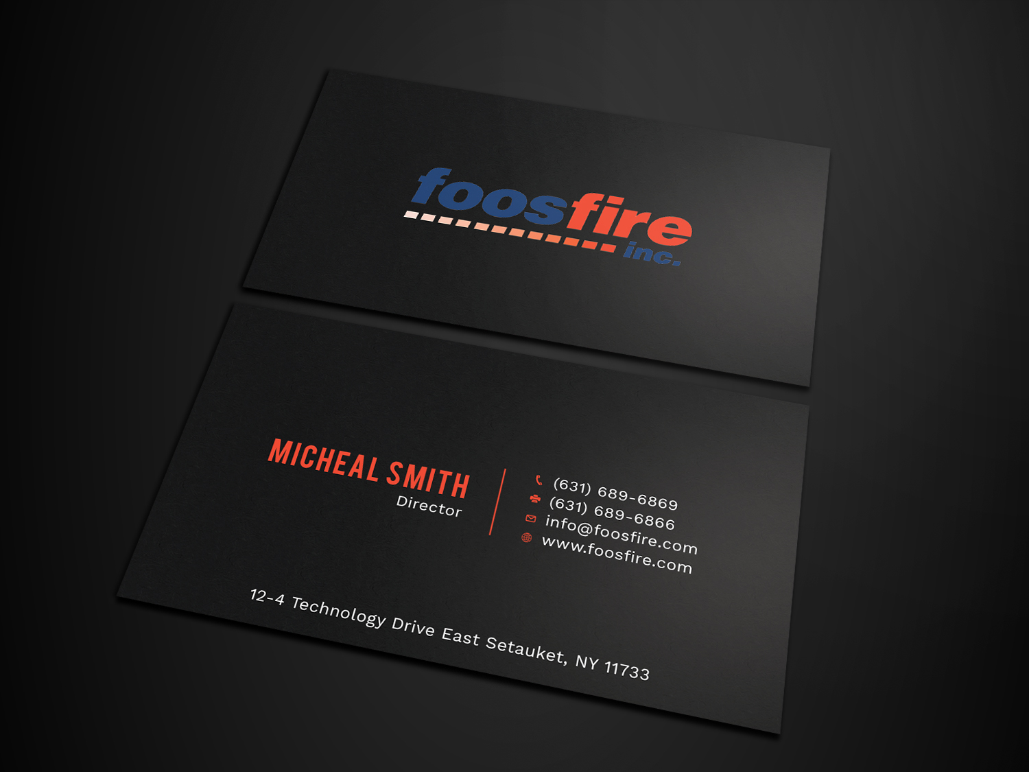 Design de Carte de Visite par Tripti Ranjan Gain pour Foos Fire, Inc. | Design #20924443