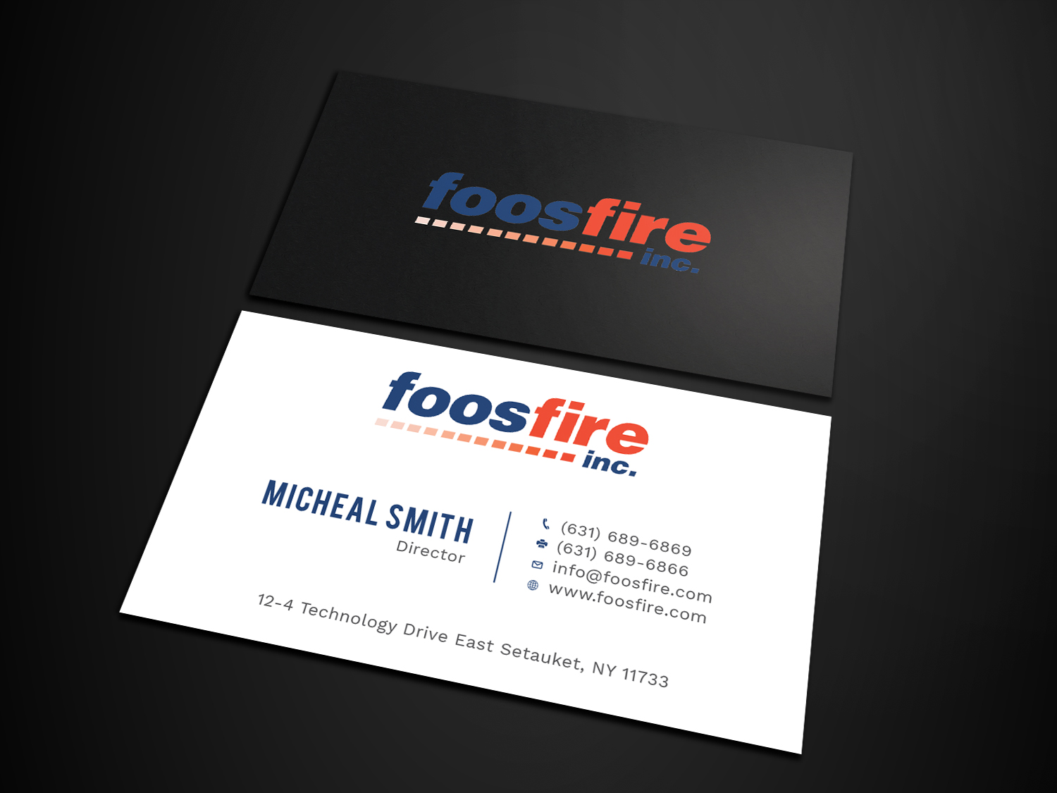 Design de Carte de Visite par Tripti Ranjan Gain pour Foos Fire, Inc. | Design #20924445