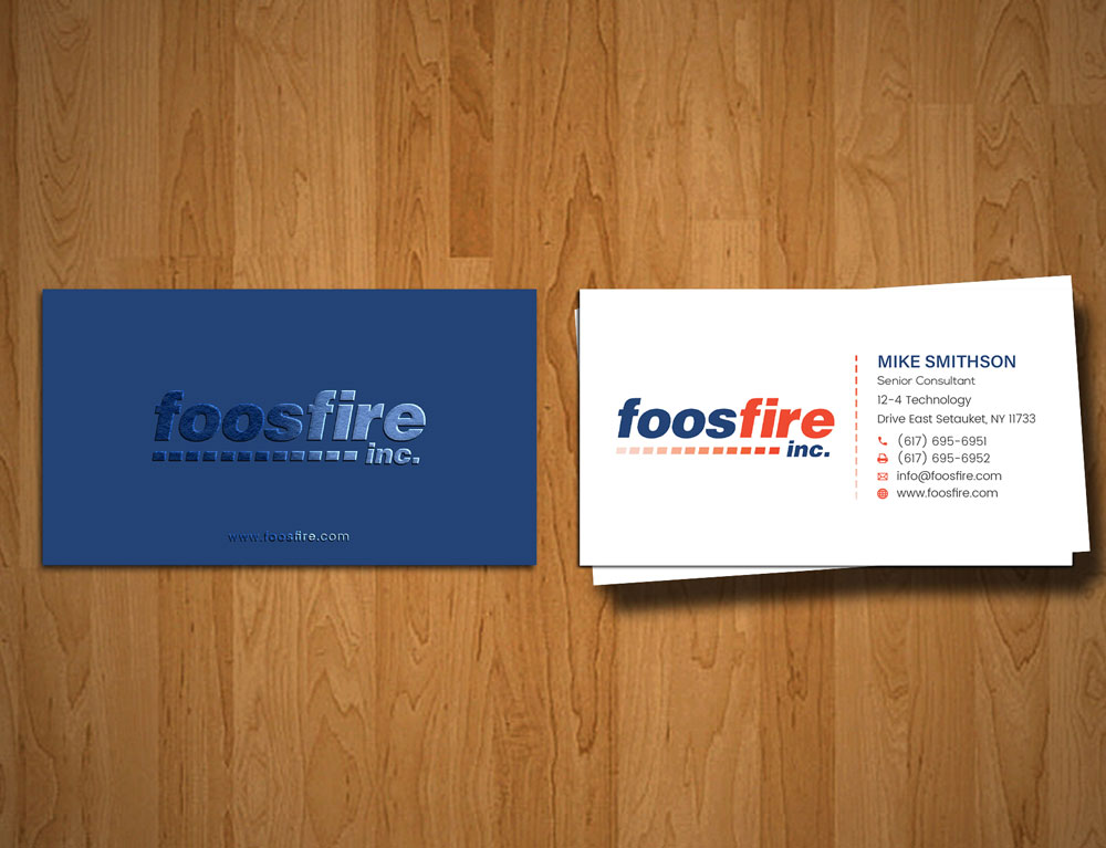 Business Card Design by alex_etel for Foos Fire, Inc. | Design #20942442