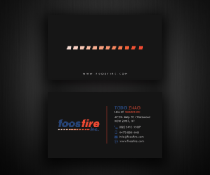 Business Card Design by Moumita_ for Foos Fire, Inc. | Design: #20932479