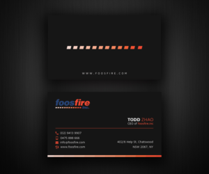 Business Card Design by Moumita_ for Foos Fire, Inc. | Design: #20932710