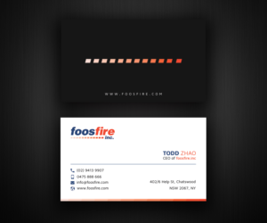 Business Card Design by Moumita_ for Foos Fire, Inc. | Design: #20932711