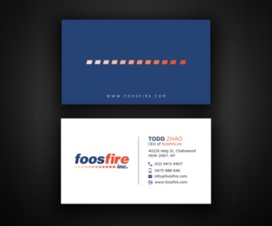 Business Card Design by Moumita_ for Foos Fire, Inc. | Design: #20932712