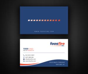 Business Card Design by Moumita_ for Foos Fire, Inc. | Design: #20932713