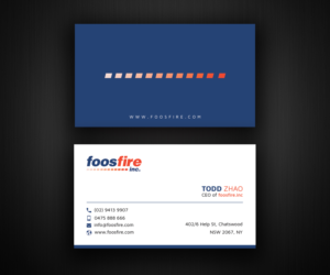 Business Card Design by Moumita_ for Foos Fire, Inc. | Design: #20932723