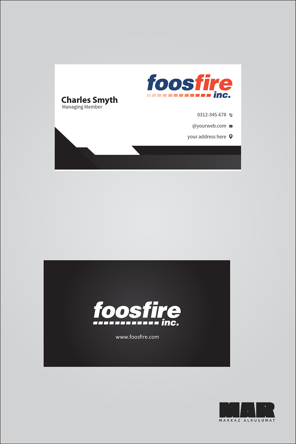 Business Card Design by MarkazAlrusumatOfficial for Foos Fire, Inc. | Design #20957103