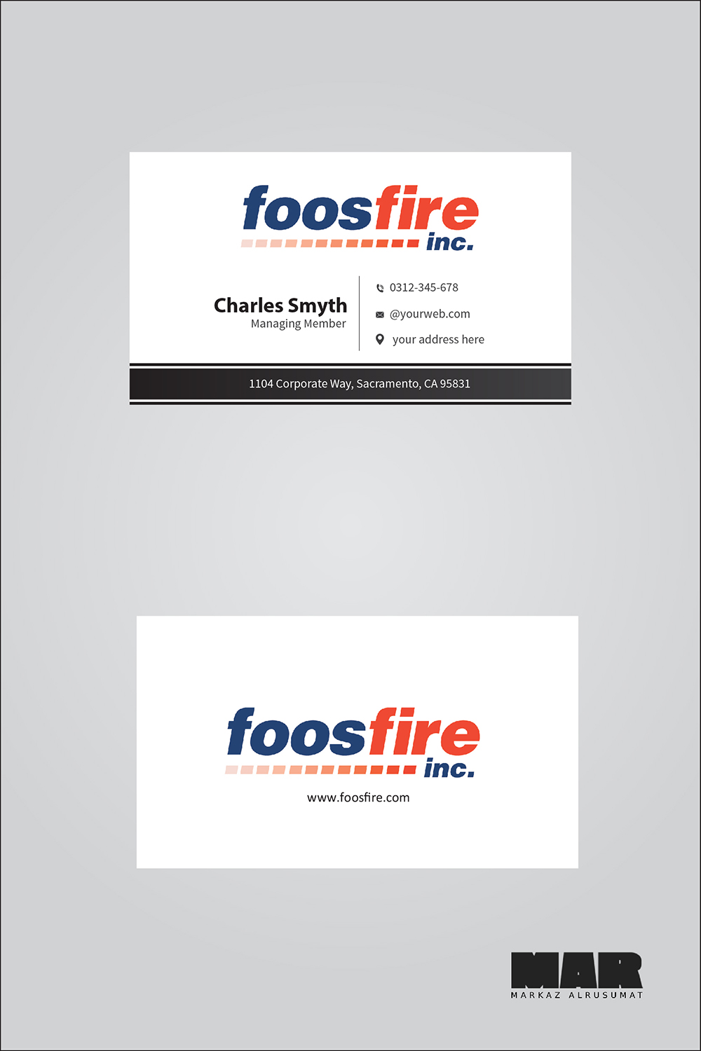 Business Card Design by MarkazAlrusumatOfficial for Foos Fire, Inc. | Design #20957128