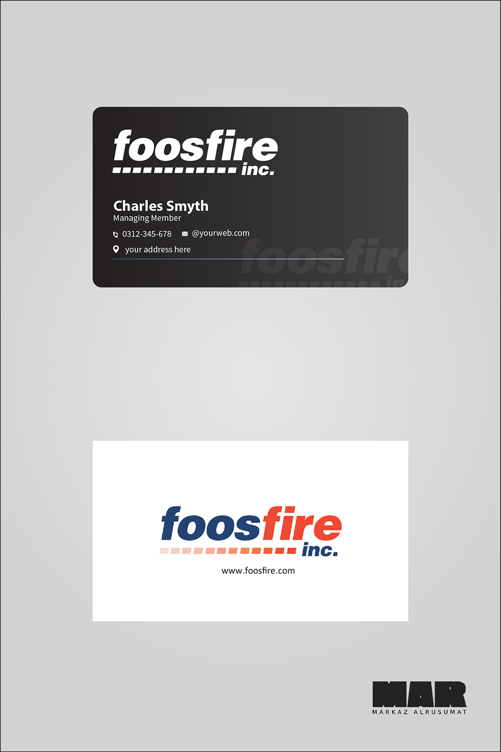 Business Card Design by MarkazAlrusumatOfficial for Foos Fire, Inc. | Design #20957132