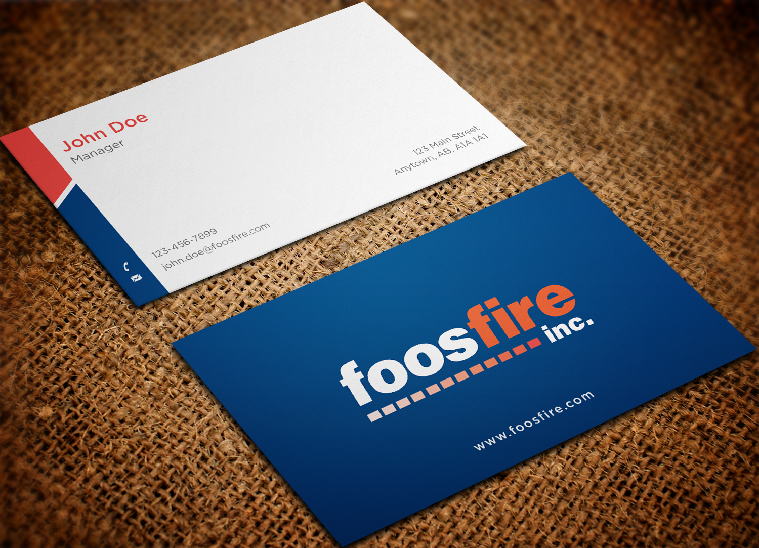 Business Card Design by haru_ichiban for Foos Fire, Inc. | Design #20928733