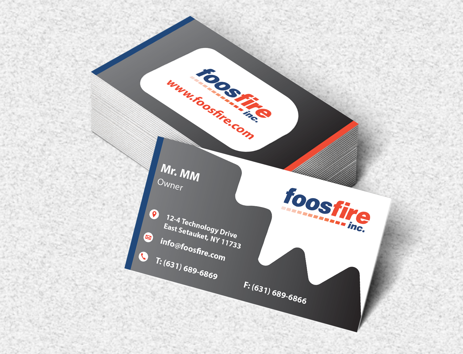 Business Card Design by MOMEN ELKASHIF for Foos Fire, Inc. | Design #20969516