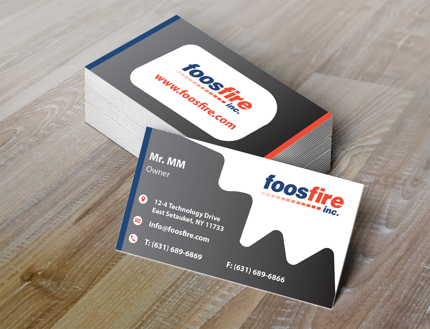 Business Card Design by MOMEN ELKASHIF for Foos Fire, Inc. | Design #20969517