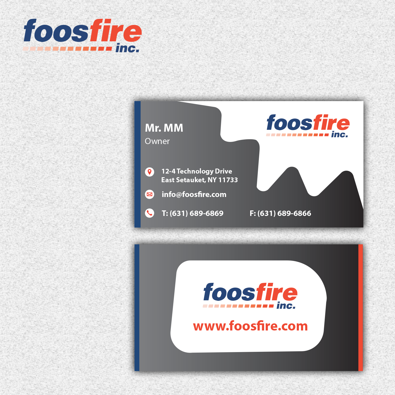 Business Card Design by MOMEN ELKASHIF for Foos Fire, Inc. | Design #20969518