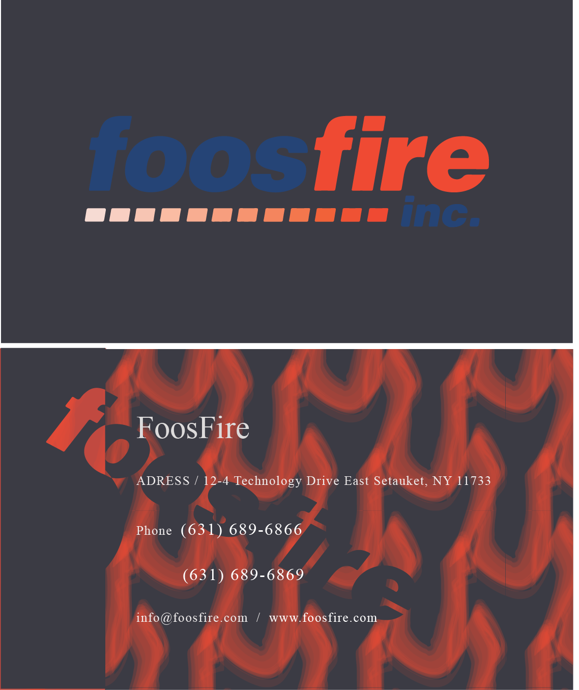 Diseño de Tarjeta de Presentación por T-B para Foos Fire, Inc. | Diseño #20936404