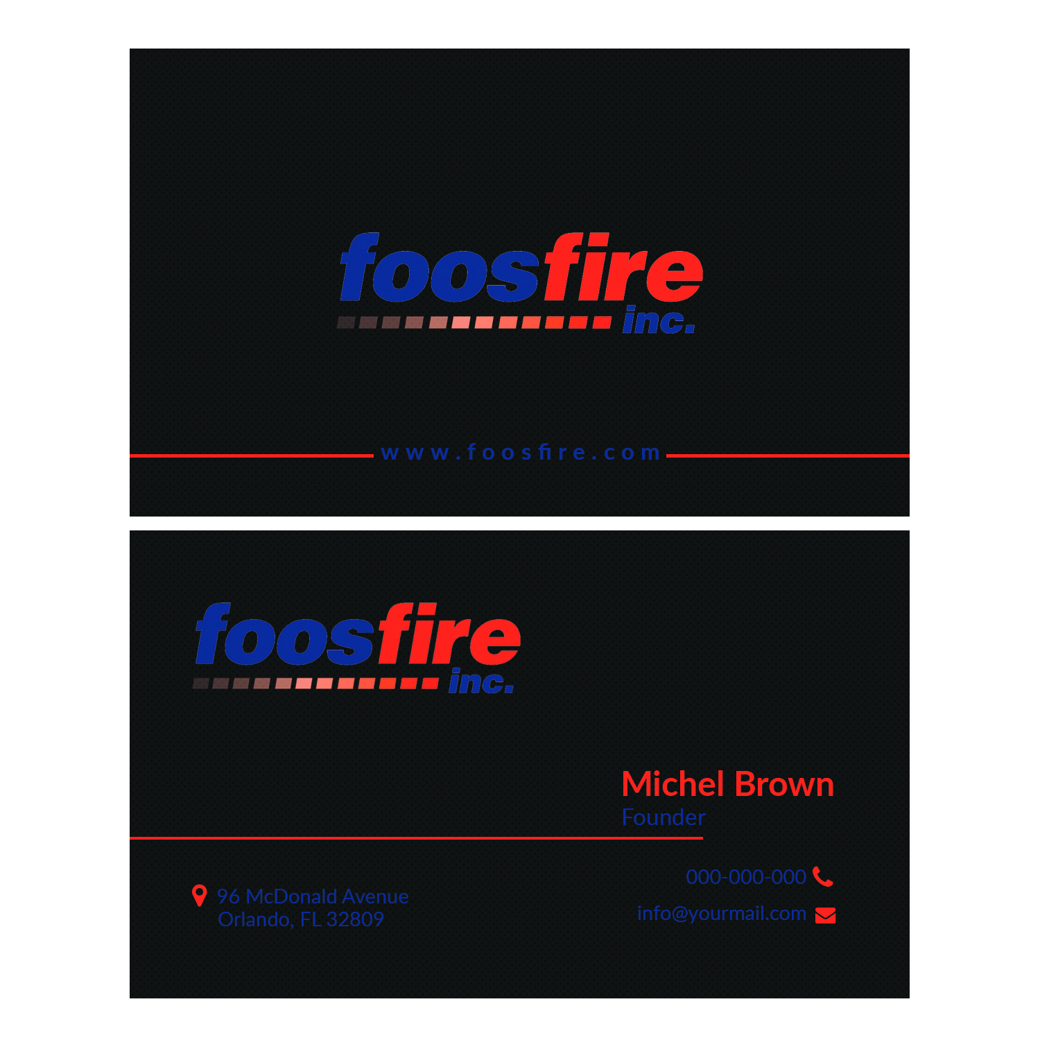 Business Card Design by graphicpro.asif for Foos Fire, Inc. | Design #20943303