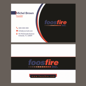 Design de Carte de Visite par graphicpro.asif pour Foos Fire, Inc. | Design : #20944140
