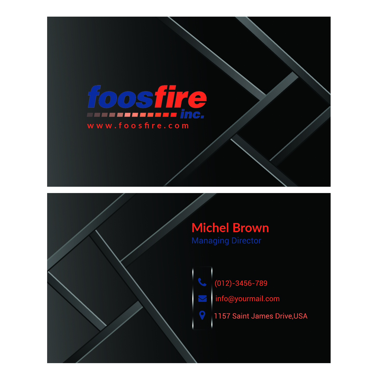 Business Card Design by graphicpro.asif for Foos Fire, Inc. | Design #20947878