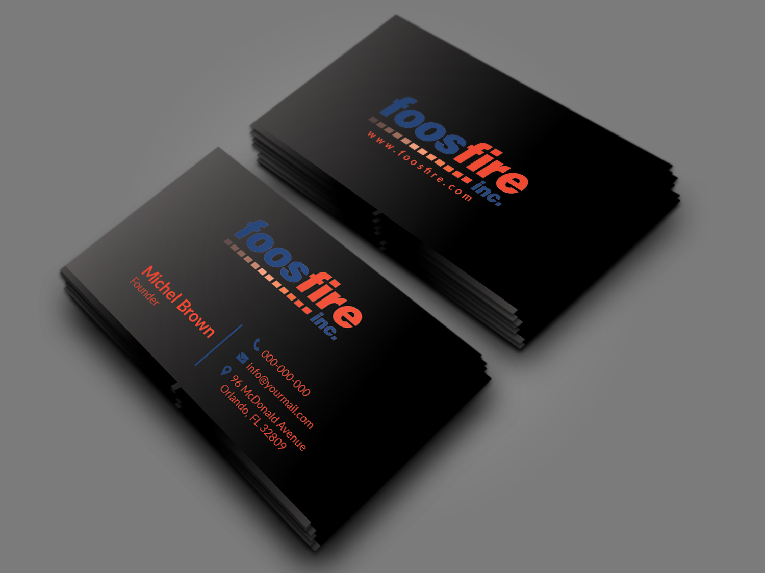 Business Card Design by graphicpro.asif for Foos Fire, Inc. | Design #20967532