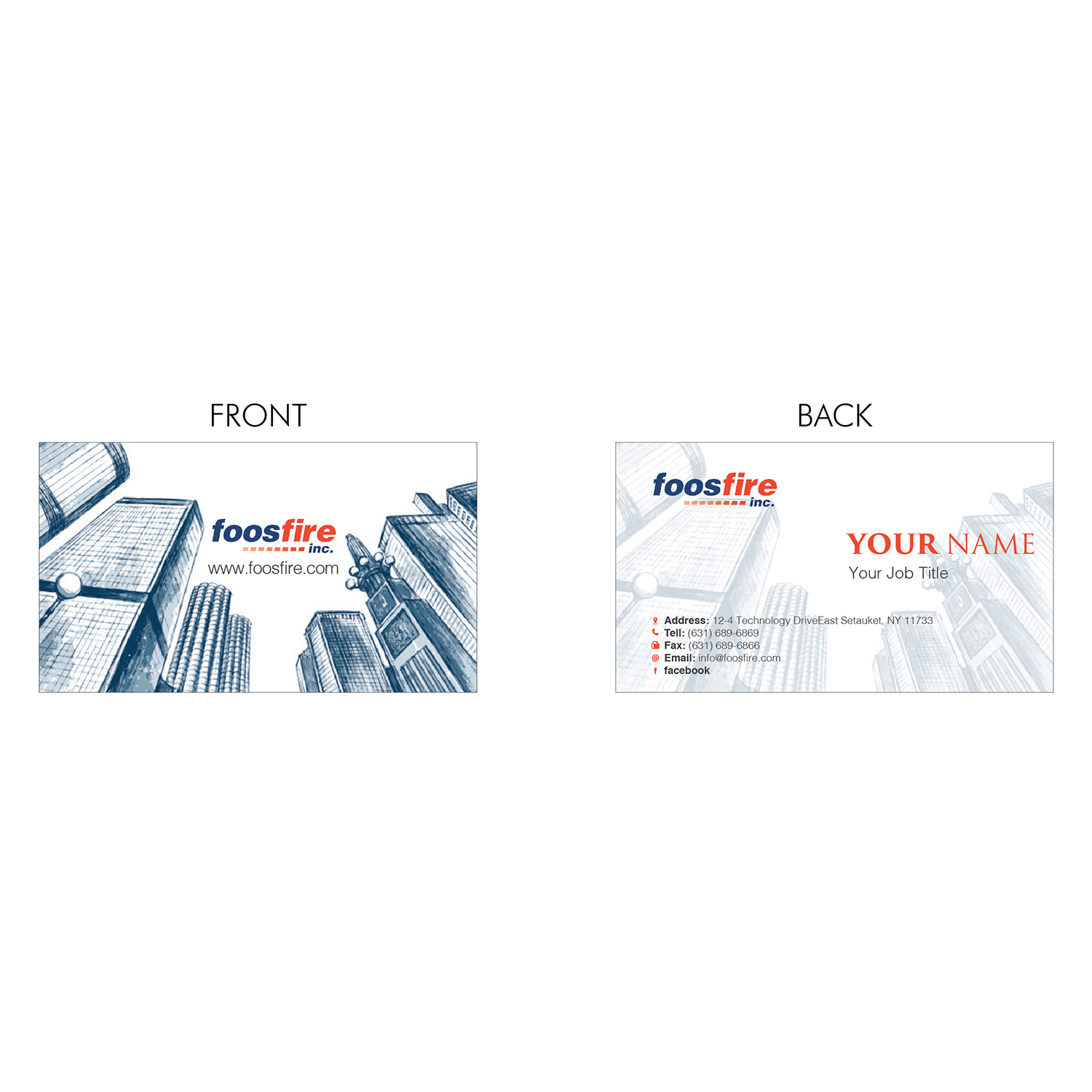 Business Card Design by Ifrah Sabih Khan for Foos Fire, Inc. | Design #20972933