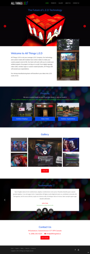 Web Design by pb for All Things LED Mfg. | Design: #20942611