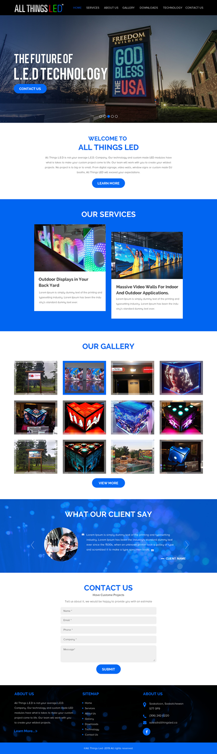 Web Design by rightway for All Things LED Mfg. | Design #20951588