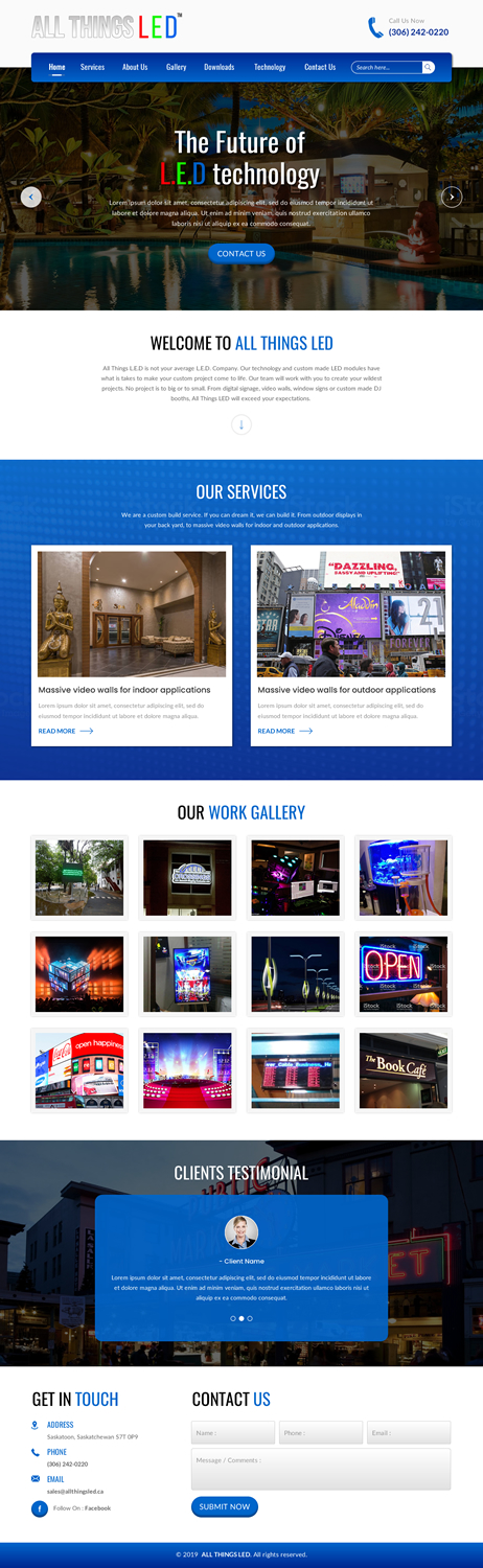 Web Design by rightway for All Things LED Mfg. | Design #20951589