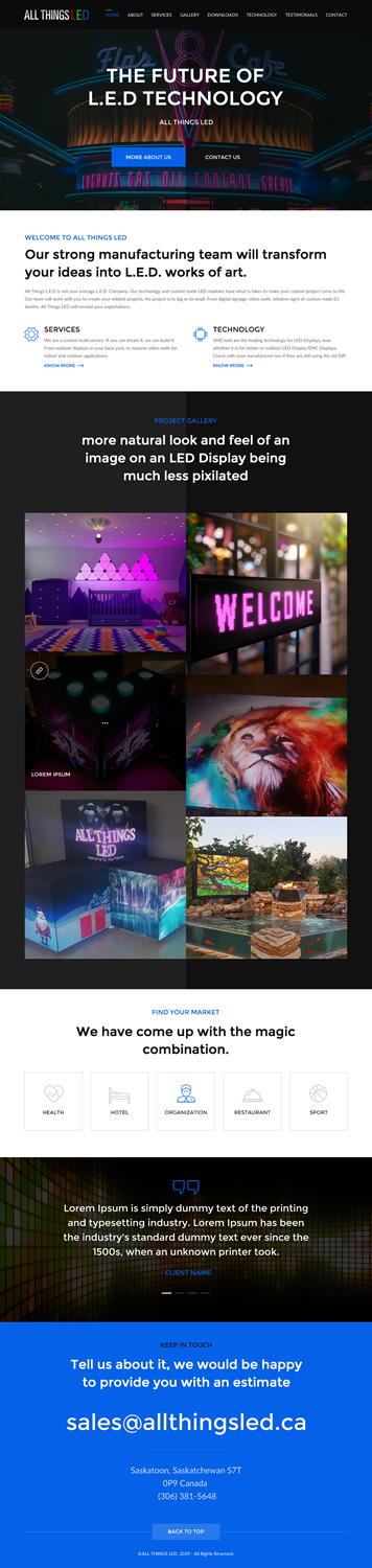Web Design by rightway for All Things LED Mfg. | Design #20951590