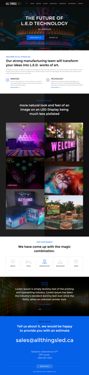 Web Design by rightway for All Things LED Mfg. | Design: #20951590