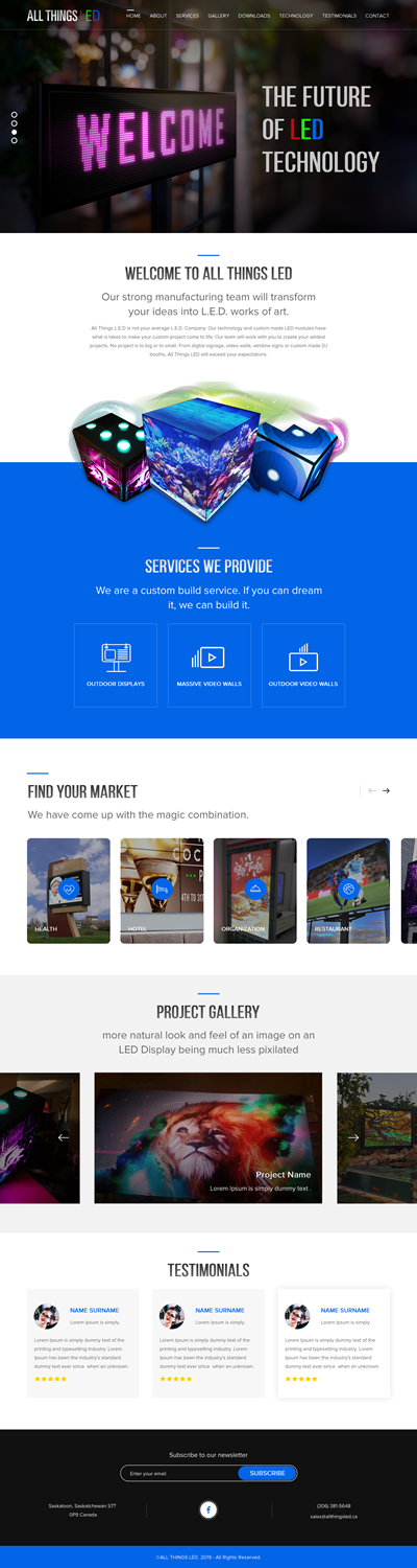 Web Design by rightway for All Things LED Mfg. | Design #20951591