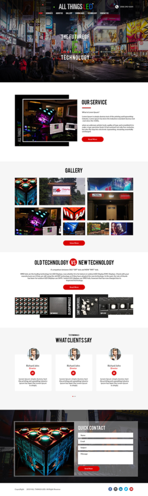 Web Design by bdesigner9 for All Things LED Mfg. | Design: #20941735
