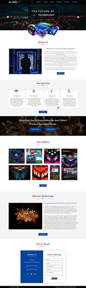 Web Design by sourav k for All Things LED Mfg. | Design #20972035