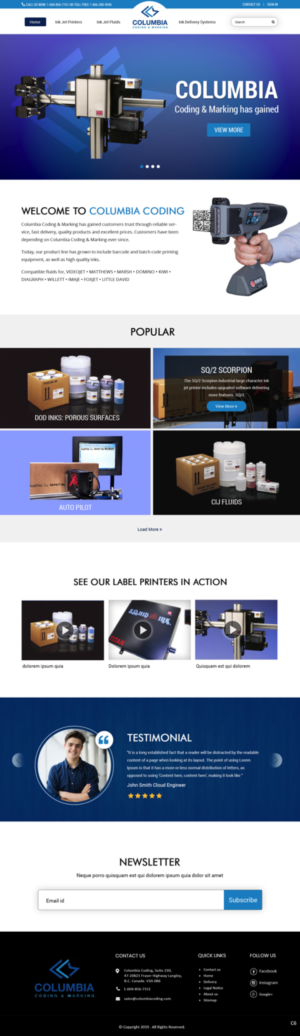Web Design by pb for Columbia Coding & Marking | Design: #20951461