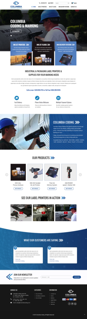Web Design by pb for Columbia Coding & Marking | Design: #20951462
