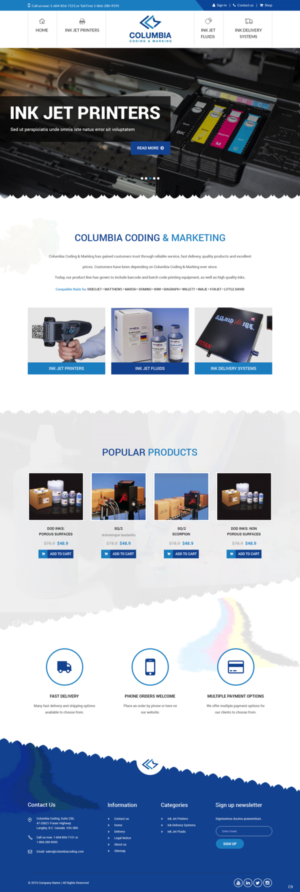 Web Design by pb for Columbia Coding & Marking | Design: #20951464