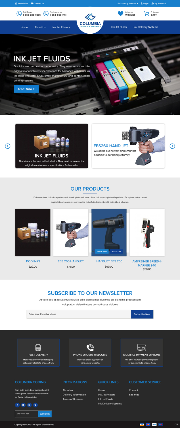 Web Design by pb for Columbia Coding & Marking | Design #20951466