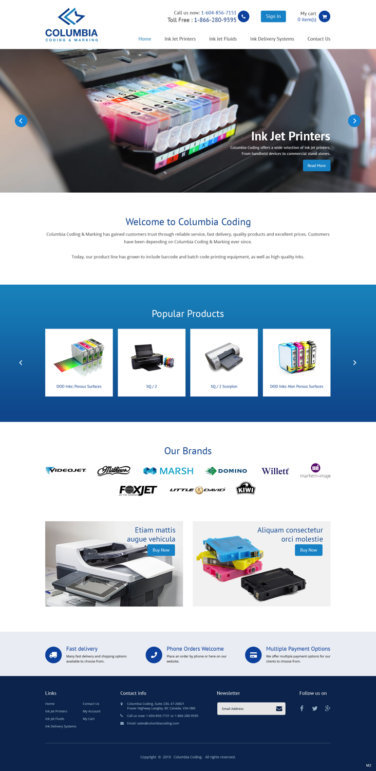 Web Design by pb for Columbia Coding & Marking | Design #20951468
