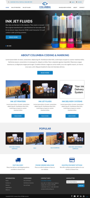 Web Design by pb for Columbia Coding & Marking | Design: #20951470