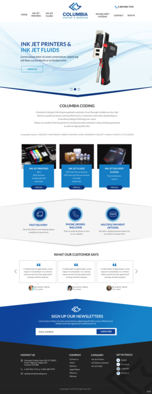 Web Design by pb for Columbia Coding & Marking | Design: #20951474