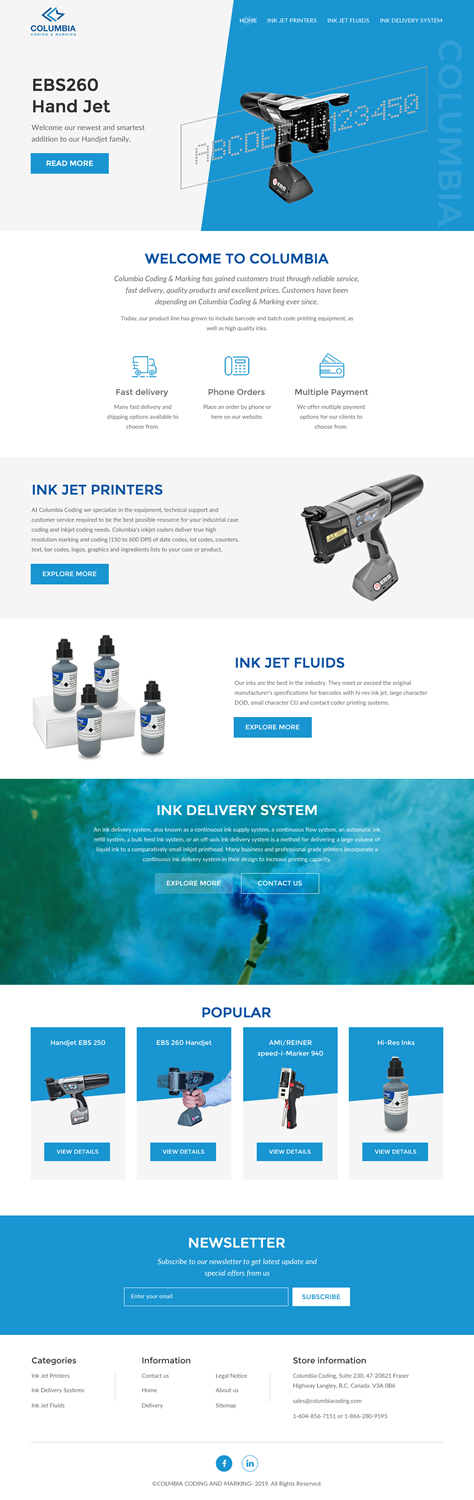 Web Design by rightway for Columbia Coding & Marking | Design #20951815