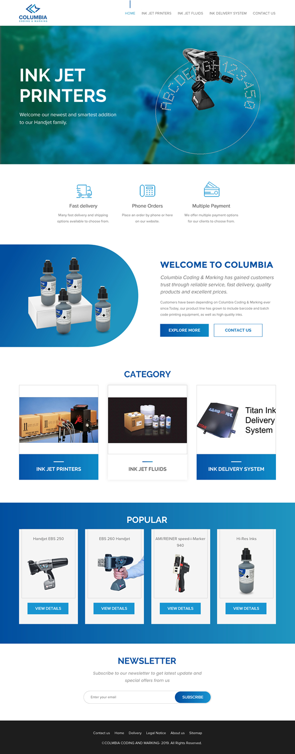 Web Design by rightway for Columbia Coding & Marking | Design #20951817