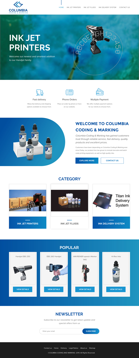 Web Design by rightway for Columbia Coding & Marking | Design #20954985