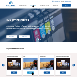 Diseño Web por IsmartDesign para Columbia Coding & Marking | Diseño #20943668