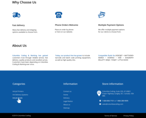 Web Design by IsmartDesign for Columbia Coding & Marking | Design: #20943670